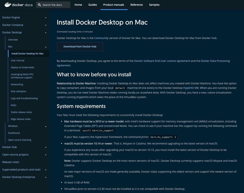 macOS上安装Docker指引图