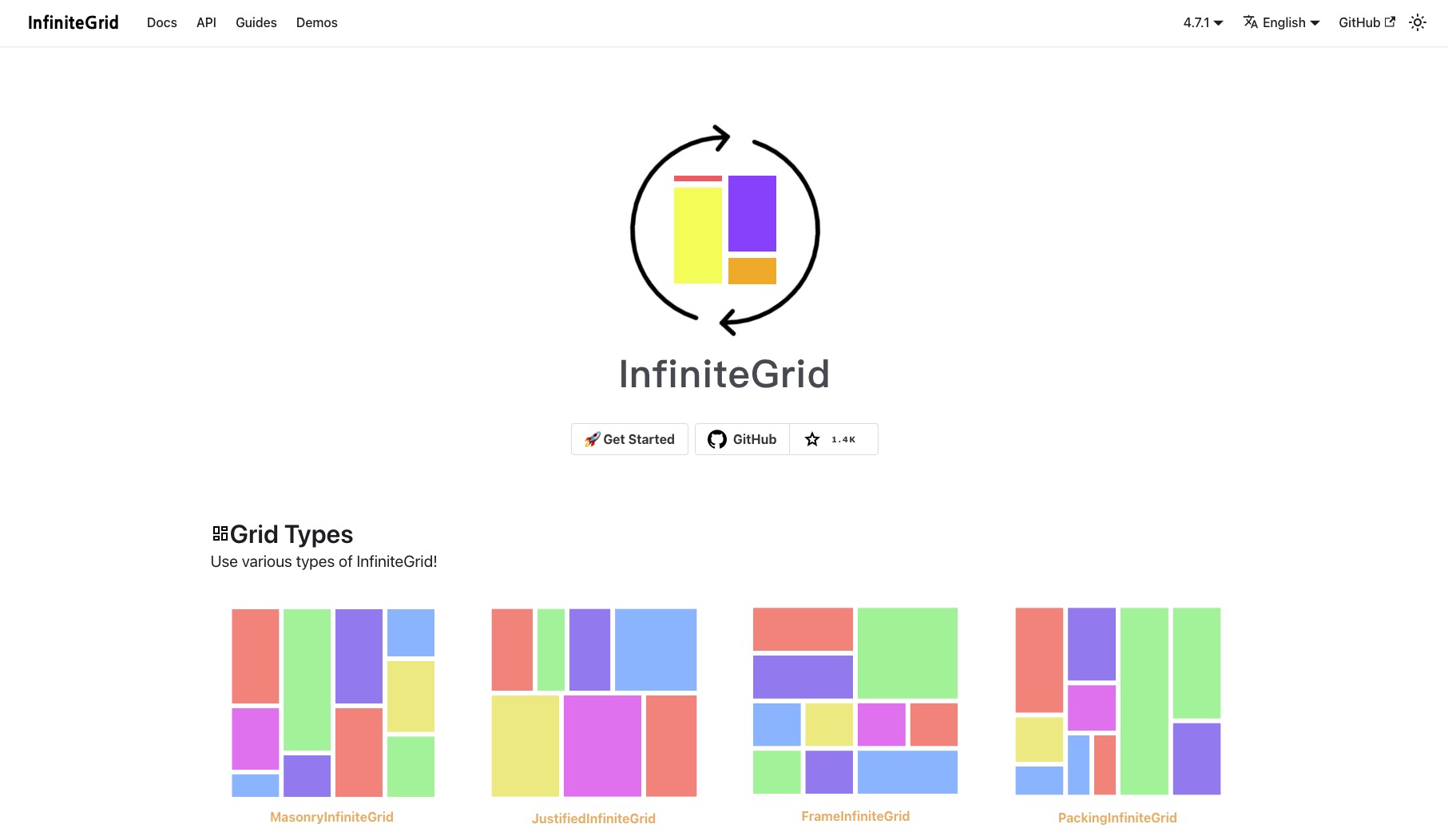 egjs-infinite grid