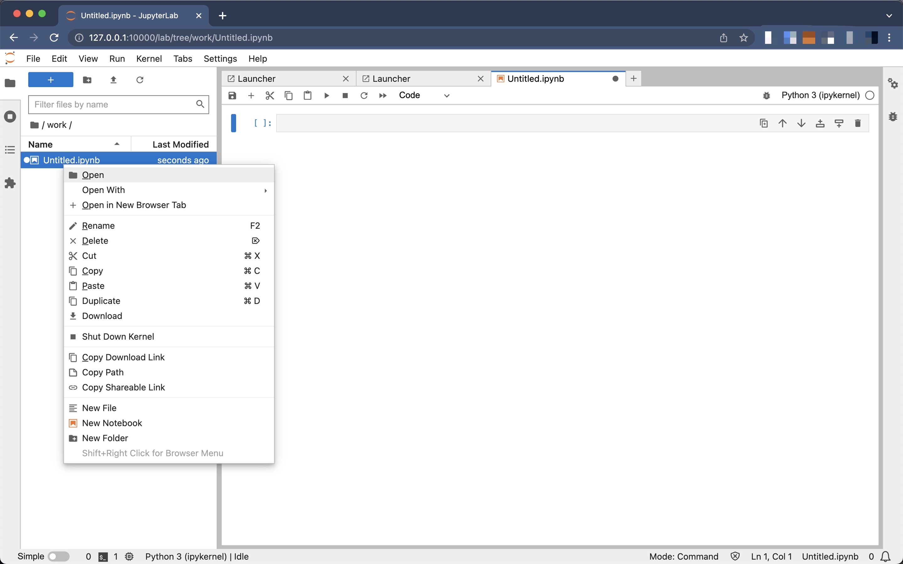 Jupyter Lab创建文件