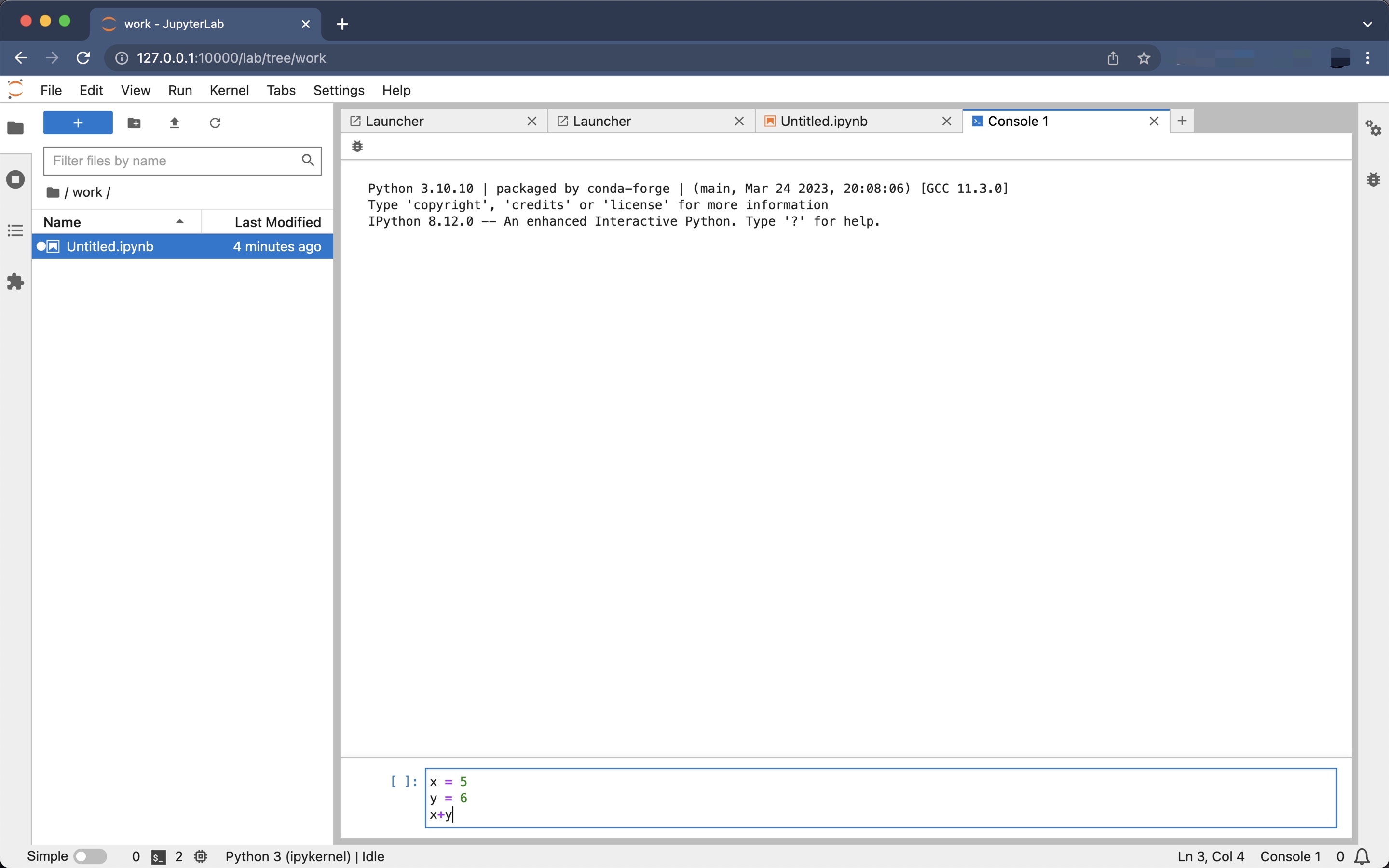 Jupyter console