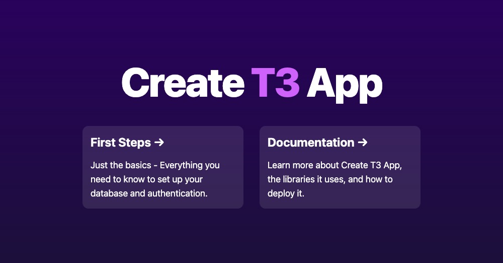 Create T3 App