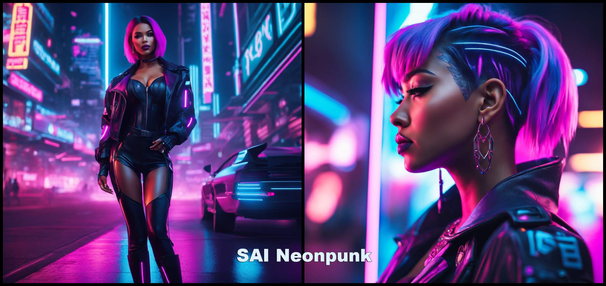 fooocus风格之SAI-Neonpunk