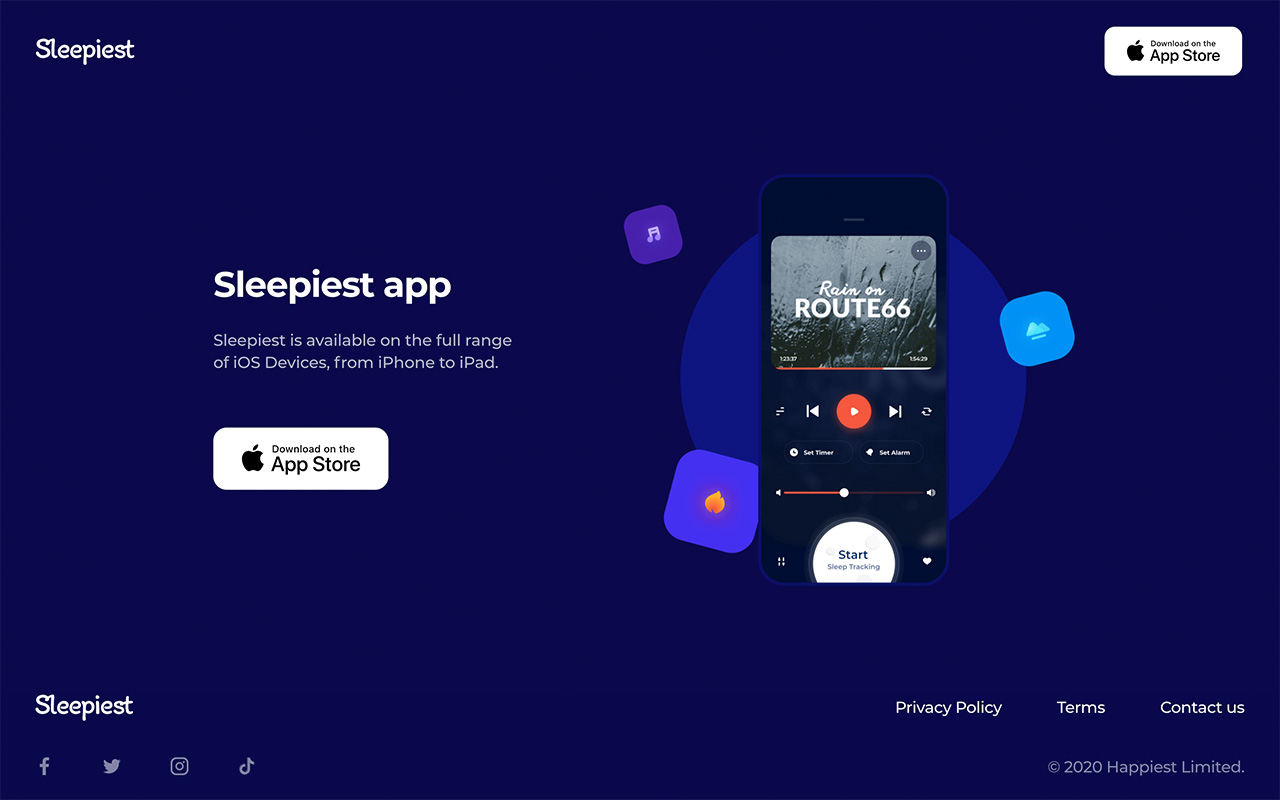 Sleepiest App网站预览图