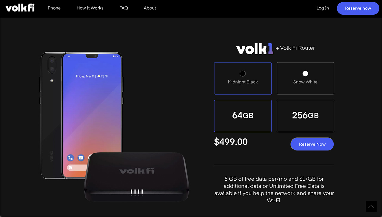 众包移动网络网站：Volk Wireless预览图